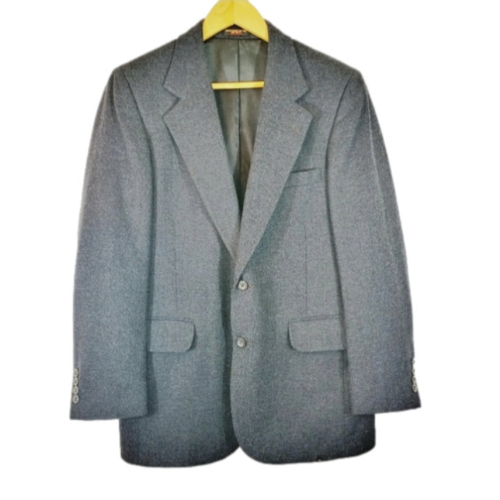 Hamrick's SPORT COAT OF Gaffney, SC Dark Blue 100% Pure Wool Made In USA